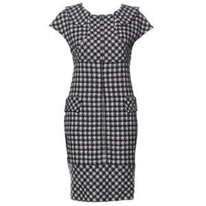Chanel tweed CC zipper dress